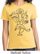 Ladies Yoga Tee Black Sketch Ganesha T-shirt