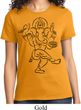 Ladies Yoga Tee Black Sketch Ganesha T-shirt