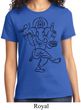 Ladies Yoga Tee Black Sketch Ganesha T-shirt