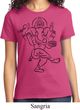 Ladies Yoga Tee Black Sketch Ganesha T-shirt