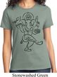 Ladies Yoga Tee Black Sketch Ganesha T-shirt