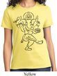 Ladies Yoga Tee Black Sketch Ganesha T-shirt