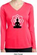 Ladies Yoga Tee Buddha Lotus Pose Dry Wicking Long Sleeve