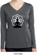 Ladies Yoga Tee Buddha Lotus Pose Dry Wicking Long Sleeve