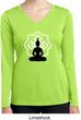 Ladies Yoga Tee Buddha Lotus Pose Dry Wicking Long Sleeve