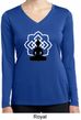 Ladies Yoga Tee Buddha Lotus Pose Dry Wicking Long Sleeve