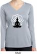 Ladies Yoga Tee Buddha Lotus Pose Dry Wicking Long Sleeve