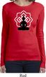Ladies Yoga Tee Buddha Lotus Pose Long Sleeve