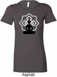 Ladies Yoga Tee Buddha Lotus Pose Longer Length Shirt