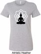 Ladies Yoga Tee Buddha Lotus Pose Longer Length Shirt