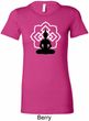 Ladies Yoga Tee Buddha Lotus Pose Longer Length Shirt