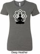 Ladies Yoga Tee Buddha Lotus Pose Longer Length Shirt