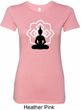 Ladies Yoga Tee Buddha Lotus Pose Longer Length Shirt