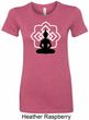 Ladies Yoga Tee Buddha Lotus Pose Longer Length Shirt