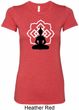 Ladies Yoga Tee Buddha Lotus Pose Longer Length Shirt