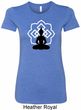 Ladies Yoga Tee Buddha Lotus Pose Longer Length Shirt