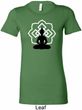 Ladies Yoga Tee Buddha Lotus Pose Longer Length Shirt