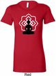 Ladies Yoga Tee Buddha Lotus Pose Longer Length Shirt
