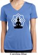 Ladies Yoga Tee Buddha Lotus Pose Moisture Wicking V-neck