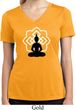 Ladies Yoga Tee Buddha Lotus Pose Moisture Wicking V-neck