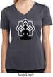 Ladies Yoga Tee Buddha Lotus Pose Moisture Wicking V-neck