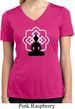 Ladies Yoga Tee Buddha Lotus Pose Moisture Wicking V-neck