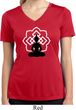 Ladies Yoga Tee Buddha Lotus Pose Moisture Wicking V-neck