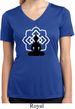 Ladies Yoga Tee Buddha Lotus Pose Moisture Wicking V-neck