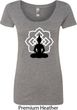 Ladies Yoga Tee Buddha Lotus Pose Scoop Neck