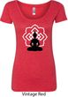 Ladies Yoga Tee Buddha Lotus Pose Scoop Neck