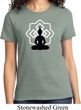 Ladies Yoga Tee Buddha Lotus Pose T-shirt
