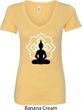 Ladies Yoga Tee Buddha Lotus Pose V-Neck