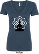 Ladies Yoga Tee Buddha Lotus Pose V-Neck