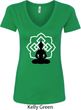 Ladies Yoga Tee Buddha Lotus Pose V-Neck