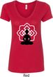 Ladies Yoga Tee Buddha Lotus Pose V-Neck