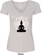Ladies Yoga Tee Buddha Lotus Pose V-Neck