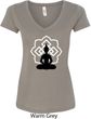 Ladies Yoga Tee Buddha Lotus Pose V-Neck