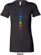 Ladies Yoga Tee Diamond Chakras Longer Length Shirt