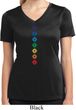 Ladies Yoga Tee Diamond Chakras Moisture Wicking V-neck