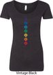 Ladies Yoga Tee Diamond Chakras Scoop Neck