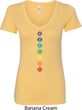 Ladies Yoga Tee Diamond Chakras V-Neck Shirt