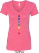 Ladies Yoga Tee Diamond Chakras V-Neck Shirt