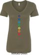Ladies Yoga Tee Diamond Chakras V-Neck Shirt
