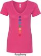 Ladies Yoga Tee Diamond Chakras V-Neck Shirt