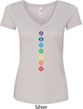Ladies Yoga Tee Diamond Chakras V-Neck Shirt
