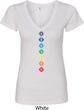 Ladies Yoga Tee Diamond Chakras V-Neck Shirt