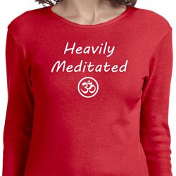 Ladies Yoga Tee Heavily Meditated with OM Long Sleeve