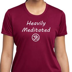 Ladies Yoga Tee Heavily Meditated with OM Moisture Wicking T-shirt