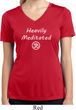 Ladies Yoga Tee Heavily Meditated with OM Moisture Wicking V-neck
