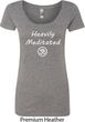 Ladies Yoga Tee Heavily Meditated with OM Scoop Neck
